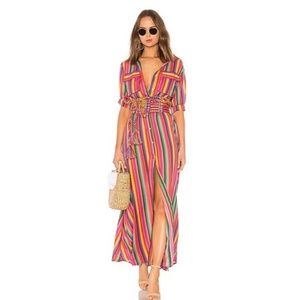 All things mochi Isabella stripe maxi dress NWT